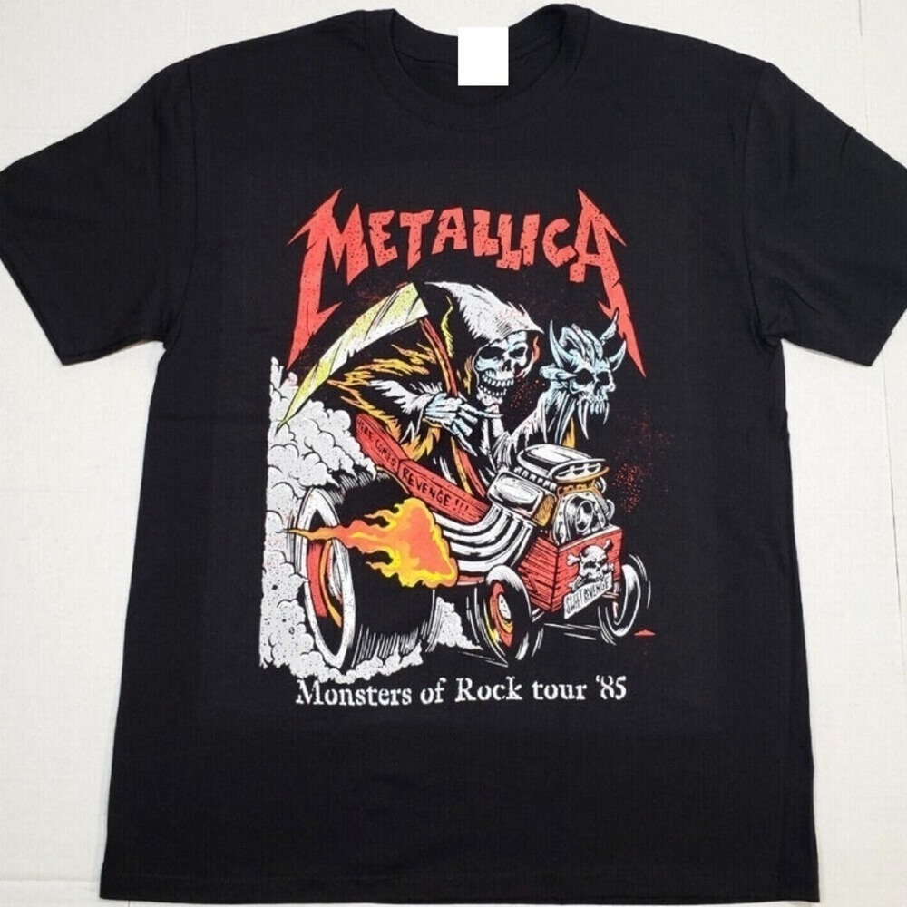 Metallica Monsters Of Rock Tour 85 Band Tee Shirt